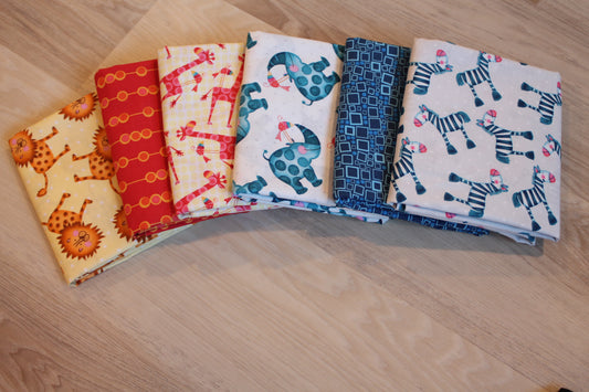 Zoo Animals Fabric Bundle ~ 6 Half Yard Bundle