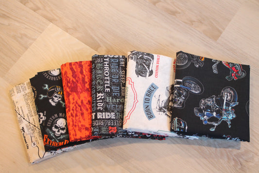 Motorcycle Fabric Bundle ~ 6 Half Yard Bundle