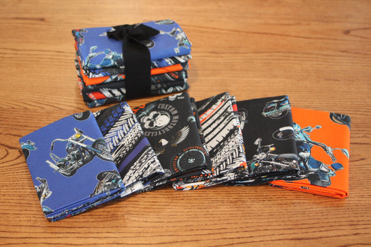 Motorcycle Fabric Bundle ~ 6 Fat Quarters
