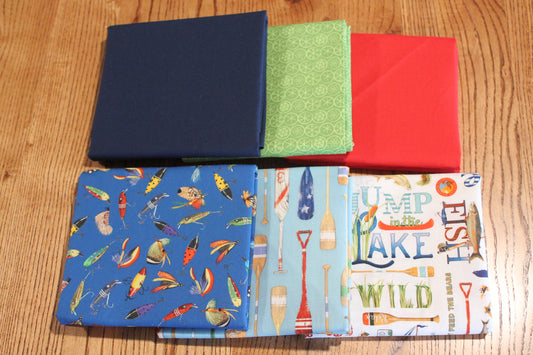 Gone Fishing I Fabric Bundle ~ 6 Half Yard Bundle